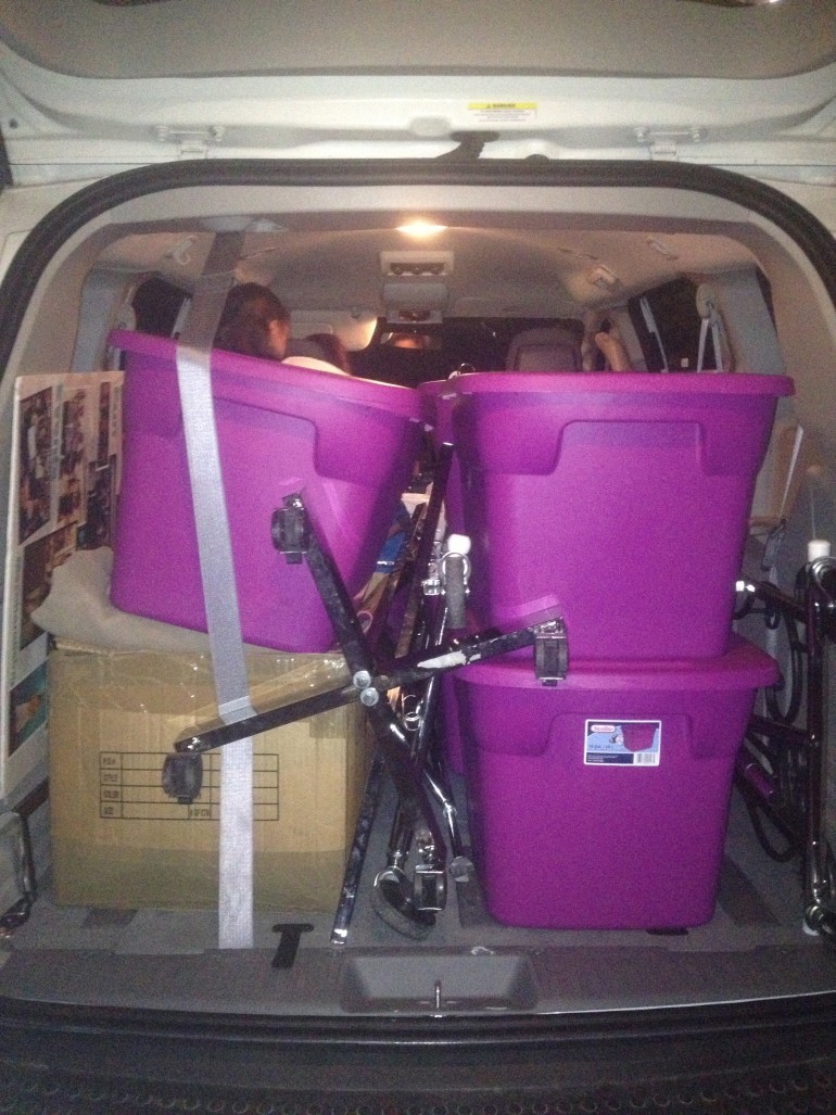 Our Perfectly packed van for the Trunk Show at Tucson Fashion Week at La Encantada