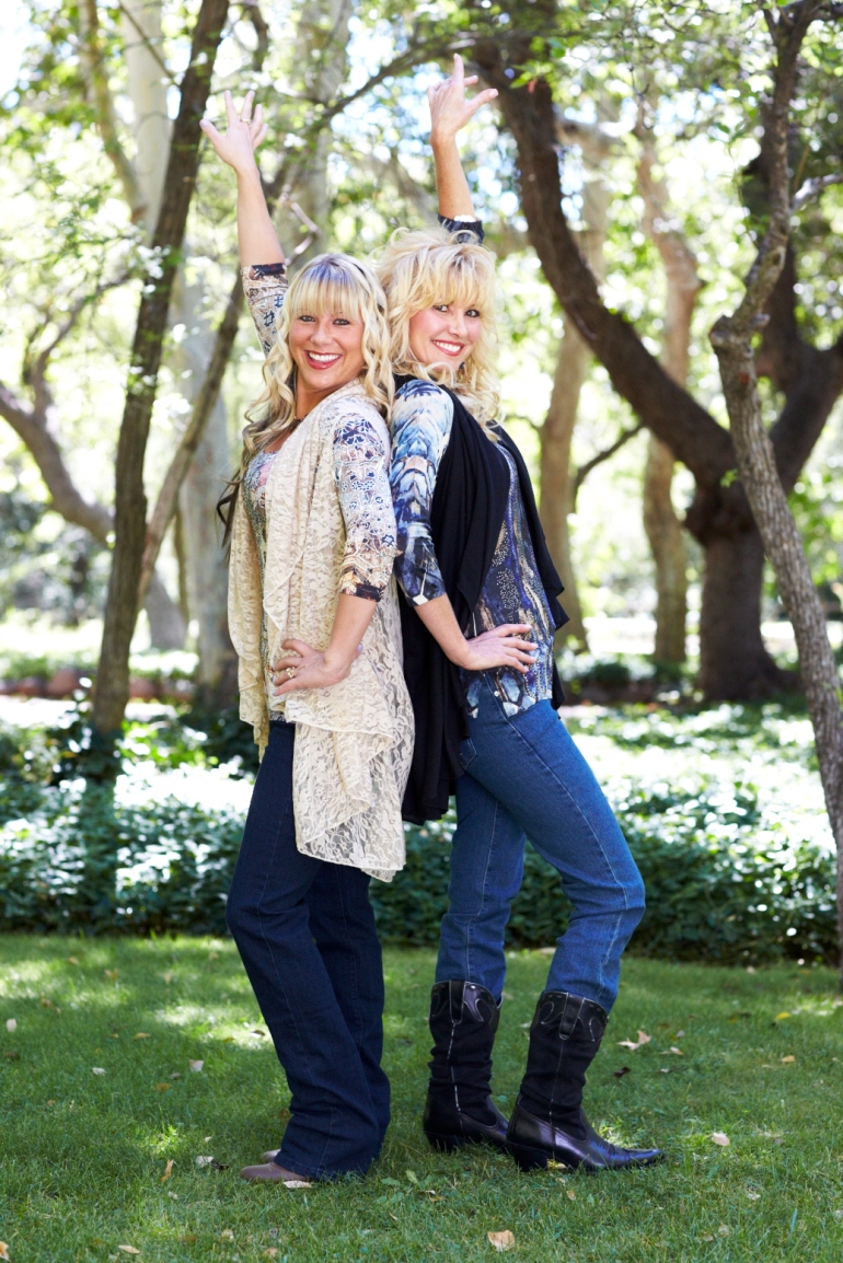 Allie Ollie Models in Shawl Dawls, Three Quarter Length Sleeve Tee, and Danielle Jeans