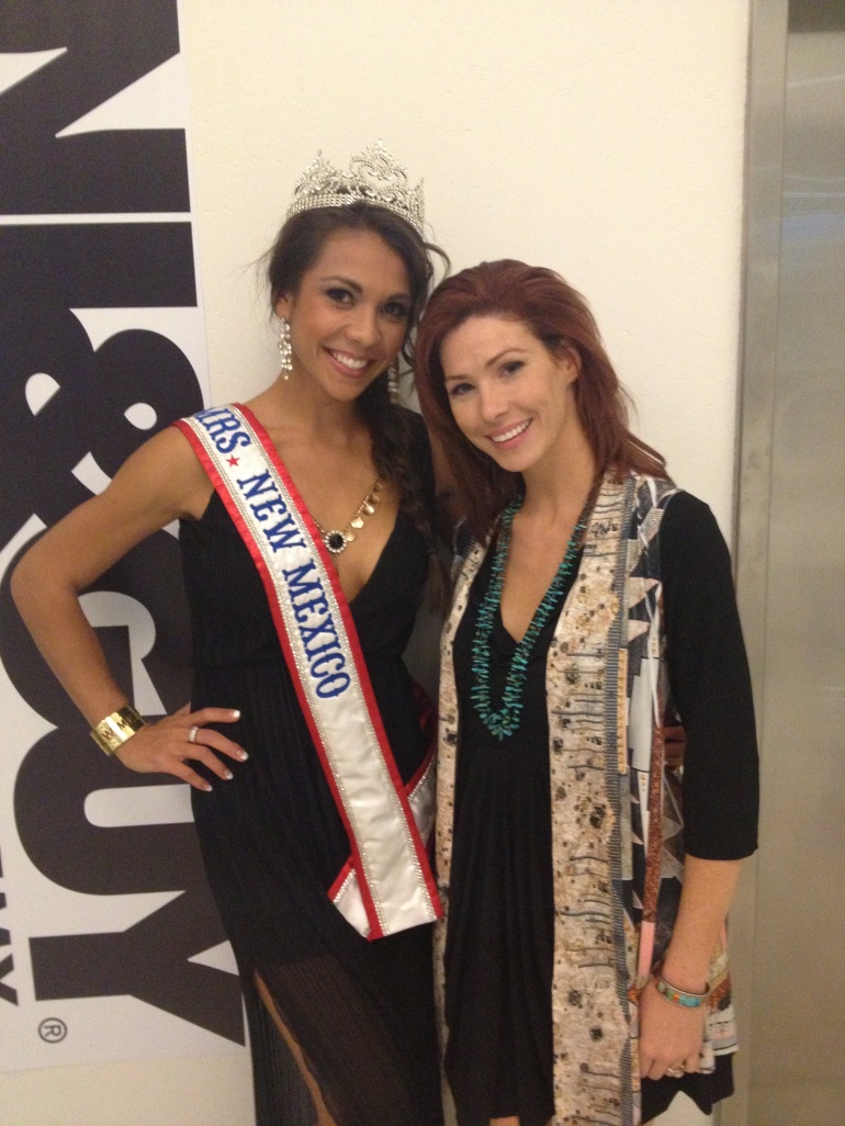Allie With Mrs New Mexico Pageant Winner at Toni and Guy in Albuquerque for Santa Fe Fashion Week
