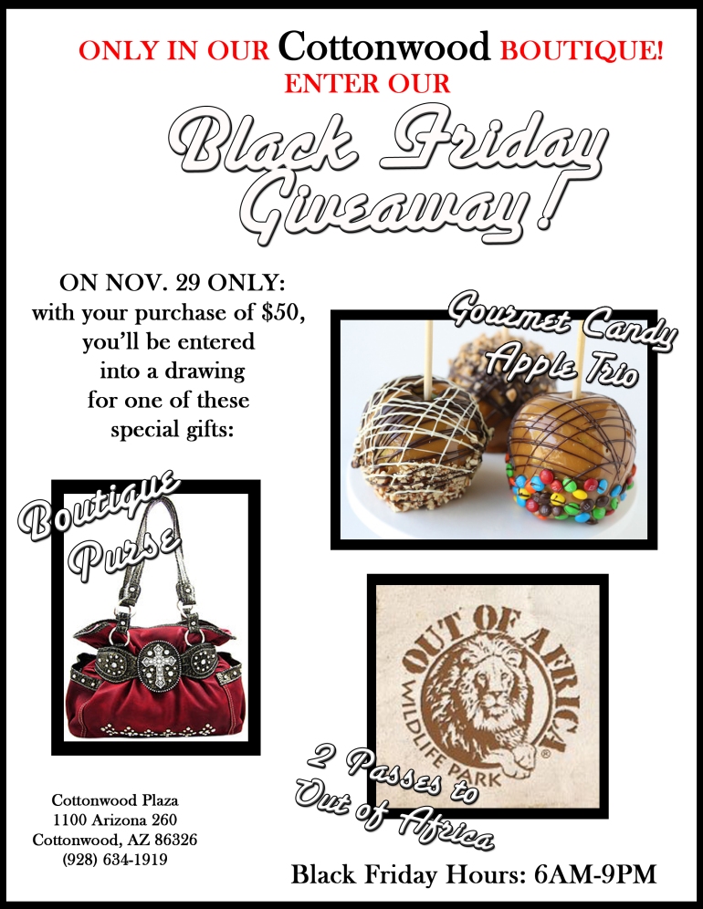 Black Friday Cottonwood Giveaway only at Allie Ollie