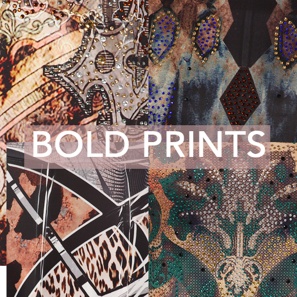 ALlie Ollie Bold Prints up close in a collage from Fall 2013 Collection